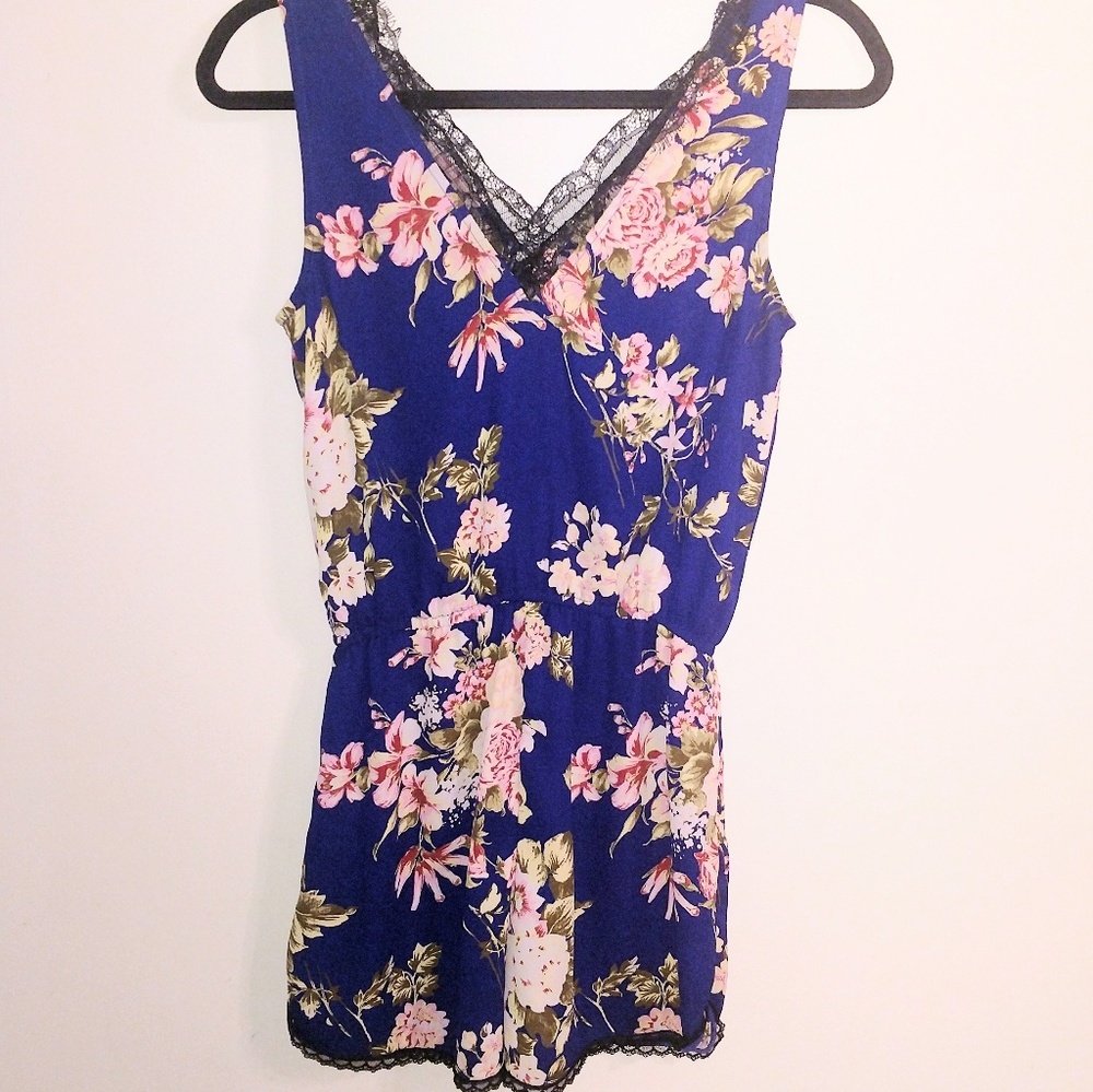 ro & de | floral lace romper